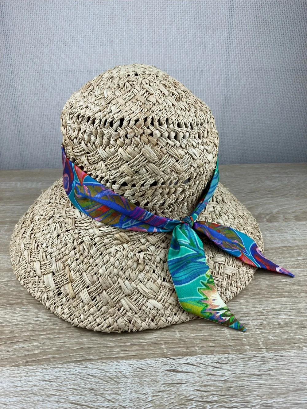 Johnny Was Helena Bucket Straw Hat Scarf